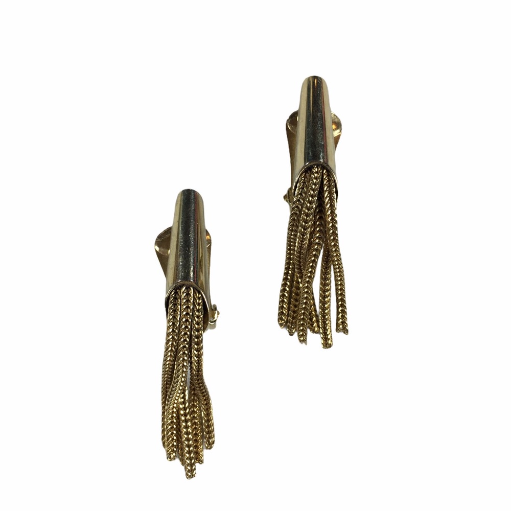 Vintage Estate Jewelry Earrings Multi Chain Drop